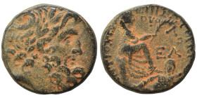 SYRIA, Seleucis and Pieria. Antioch. Pseudo-autonomous issue, time of Augustus, 27 BC-AD 14. Ae (bronze, 6.56 g, 17 mm), 4/5 AD. Laureate head of Zeus...
