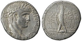 SYRIA, Seleucis and Pieria. Antioch. Nero, 54-68. Tetradrachm (silver, 14.96 g, 25 mm). NEPΩNOΣ ΚΑΙΣΑΡ ΣΕΒΑΣΤΟΣ Laureate head of Nero to right, wearin...