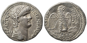 SYRIA, Seleucis and Pieria. Antioch. Nero, 54-68. Tetradrachm (silver, 14.80 g, 25 mm). NEPΩN KAIΣAP ΣEBAΣTOΣ Laureate head of Nero to right, wearing ...
