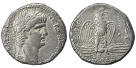 SYRIA, Seleucis and Pieria. Antioch. Nero, 54-68. Tetradrachm (silver, 14.57 g, 24 mm). NEPΩN KAIΣAP ΣEBAΣTOΣ Laureate head of Nero to right, wearing ...