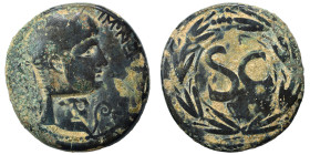 SYRIA, Seleucis and Pieria. Antioch. Nero, 54-68. As (bronze, 15.42 g, 28 mm). IM · NER · CLAV CAESAR · Laureate head of Nero to right; before, lituus...