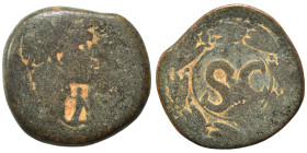 SYRIA, Seleucis and Pieria. Antioch. Otho, 69. Ae (bronze, 6.21 g, 22 mm). [IMP M OTHO CAE AVG] Laureate head right; c/m. Rev. S C in laurel wreath. R...