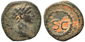 SYRIA, Seleucis and Pieria. Antioch. Trajan, 98-117. Half Quadrans (bronze, 1.13 g, 11 mm). Rome, for use in Syria. Laureate and draped bust of Trajan...