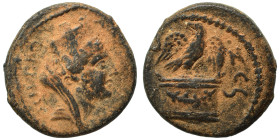 SYRIA, Seleucis and Pieria. Antioch. Pseudo-autonomous, time of Antoninus Pius, 138-161. Ae (bronze, 3.66 g, 16 mm). Turreted and veiled head of Tyche...