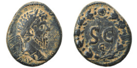 SYRIA, Seleucis and Pieria. Antioch. Lucius Verus, 161-169. Ae (bronze, 8.64 g, 24 mm). Laureate head of Lucius Verus right. Rev. S C, Ε below, all wi...