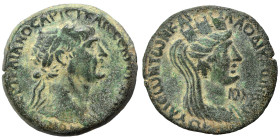 SYRIA, Seleucis and Pieria. Laodicea ad Mare. Trajan, 98-117. Ae (bronze, 10.57 g, 24 mm). Laureate bust right, slight drapery on left shoulder. Rev. ...