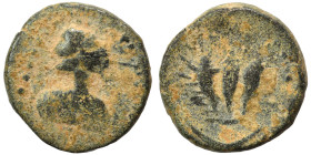 PALMYRENE. Palmyra. Pseudo-autonomous issue, circa 2nd-3rd centuries AD. Ae (bronze, 1.33 g, 11 mm). Radiate and draped bust to left (Malakbel ?). Rev...