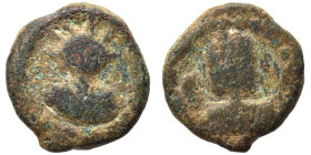 PALMYRENE. Palmyra. Pseudo-autonomous issue, circa 2nd-3rd centuries AD. Ae (bronze, 2.27 g, 13 mm). Radiate and draped bust of solar deity to right. ...