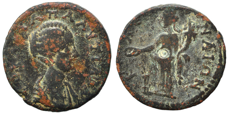 MESSENIA. Mothone. Plautilla, Augusta, 202-205. Ae (bronze, 5.81 g , 21 mm). Dra...