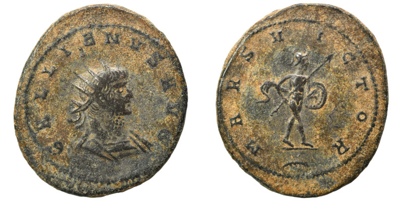 Gallienus, 253-268. Antoninianus (billon, 3.73 g, 23 mm), Antioch. Radiate and c...