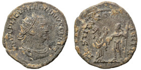 Valerian I, 253-260. Antoninianus (billon, 3.25 g, 21 mm), Samosata. IMP C P LIC VALERIANVS P F AVG Radiate, draped and cuirassed bust to right. Rev. ...