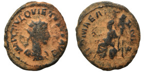 Quietus, usurper, 260-261. Antoninianus (billon, 2.17 g, 21 mm), Samosata. IMP C FVL QVIETVS P F AVG Radiate, draped and cuirassed bust right. Rev. RO...