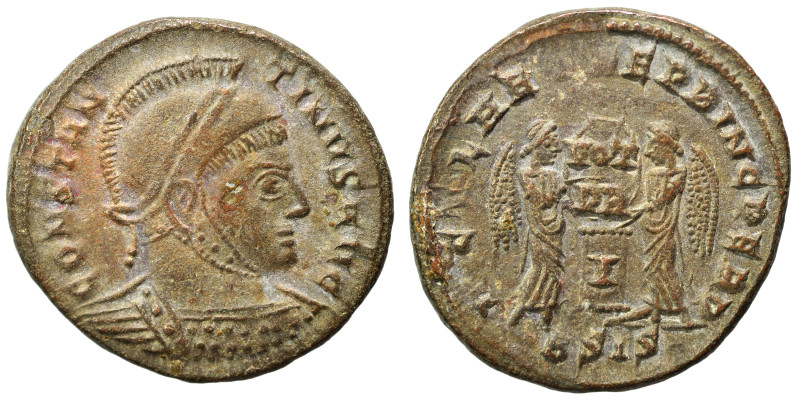 Constantine I, 307/310-337. Follis (bronze, 3.26 g, 19 mm), Siscia. CONSTANTINVS...