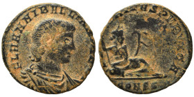 Hanniballianus. Rex Regum, 335-337. Follis (bronze, 1.31 g, 14 mm). Constantinople. FL HANNIBALLIANVS REGI Bareheaded, draped, and cuirassed bust righ...