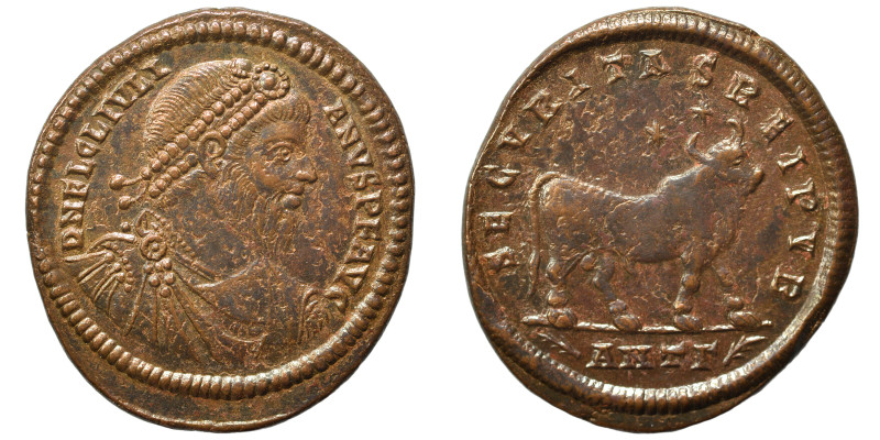 Julian II, 360-363. Double Maiorina (bronze, 8.92 g, 29 mm), Antioch. D N FL CL ...