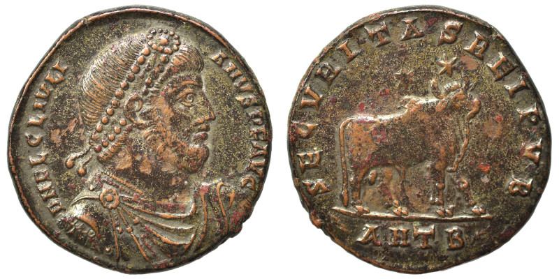 Julian II, 360-363. Double Maiorina (bronze, 8.42 g, 27 mm), Antioch. D N FL CL ...