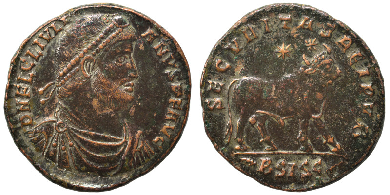 Julian II, 360-363. Double Maiorina (bronze, 8.51 g, 28 mm), Siscia. D N FL CL I...