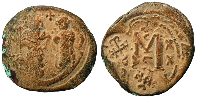 Heraclius, with Heraclius Constantine. 610-641. Follis (bronze, 10.47 g, 31 mm),...