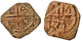 CRUSADERS. Principality of Antioch. Anonymous. Follis (bronze, 0.50 g, 14 mm), circa 1250-1268. A/N/T/I (or similar) in angles of long cross pattée. R...