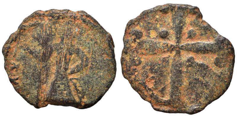 CRUSADERS. Edessa. Baldwin II, second reign, 1108-1118. Follis (bronze, 2.94 g, ...