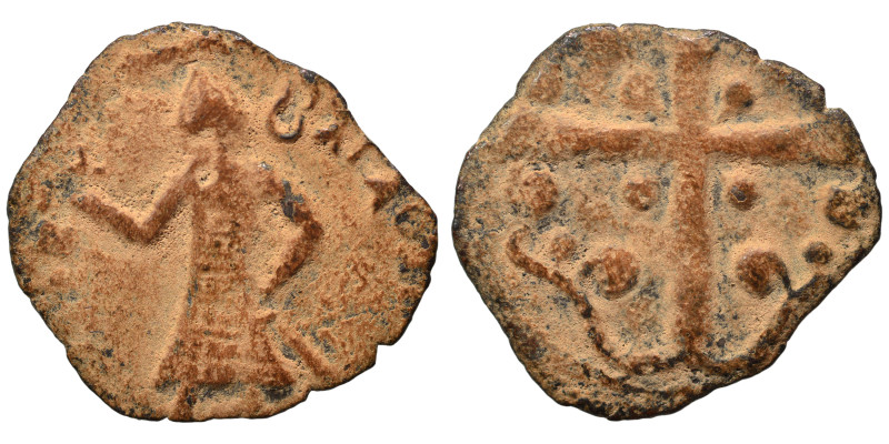 CRUSADERS. Edessa. Baldwin II, second reign, 1108-1118. Follis (bronze, 1.96 g, ...