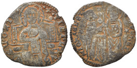 ITALY. Venice. Grosso (silver, 1.21 g, 20 mm). St. Mark, on the right, standing facing, holding book of Gospels in his left hand and presenting banner...