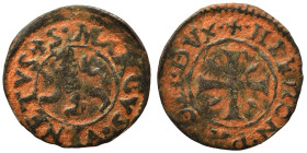 ITALY. Venezia (Venice). Girolamo Priuli, 1559-1567. Carzia (bronze, 0.53 g, 14 mm), for Cyprus. +HIERON PRIOLI DVX Cross with lozenge in each quarter...