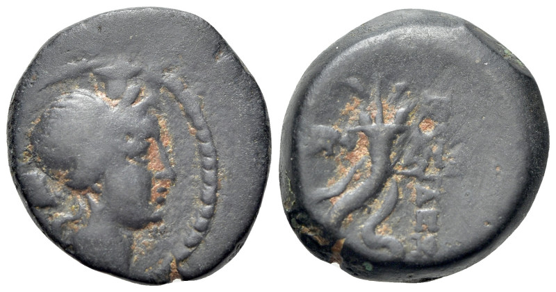 Seleukid Kings, Demetrios II (146-138 BC). Æ (16mm, 3.65g, 11h). Uncertain mint,...