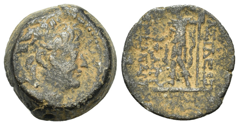 Seleukid Kings. Alexander II Zabinas (128-123 BC). Æ (19,2mm, 8.4g). Antioch. Di...