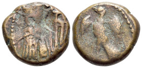 Kings of Elymais, Phraates (c. AD 100-150). Æ Drachm (13mm, 3.44g). Facing bust wearing tiara; anchor to r. R/ Eagle standing l. Van’t Haaff Type 14.2...