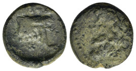Asia Minor, Uncertain, c. 2nd-1st century BC. Æ (17mm, 4.70g). Laureate head of Zeus r. R/ Bull's head r. Good Fine