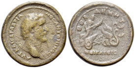 Antoninus Pius (138-161). Nicomedia, Bithynia. Cast Æ "Medallion" (41mm, 46.80g, 6h). “Paduan” medal. Later cast after Giovanni Cavino (1500-1570). AV...