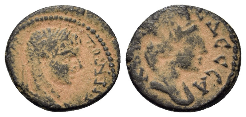 Caracalla ? (198-217). Mesopotamia, Edessa. Æ (17,2mm, 2.7g). Laureate head r. R...