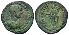 Diadumenian (Caesar, 217-218). Moesia Inferior, Nicopolis ad Istrum. Æ (22mm, 5.80g). Bare-headed, draped and cuirassed bust r. R/ Homonoia standing l...