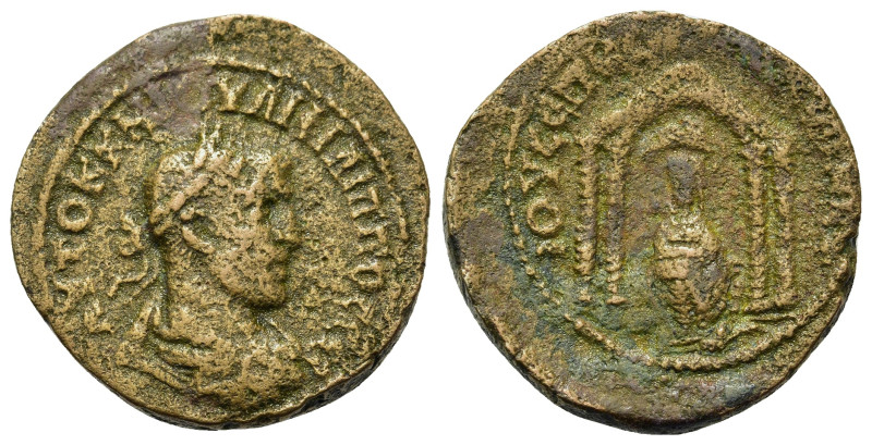 Philip I (244-249). Mesopotamia, Nisibis. Æ (25,6mm, 11.7g). Laureate, draped an...