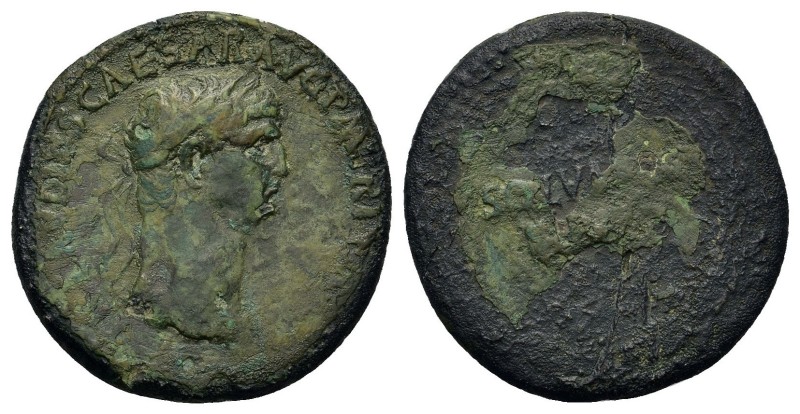 Claudius (41-54). Æ Sestertius (34,7mm, 21.7g). Rome, AD 41-42. Laureate head r....