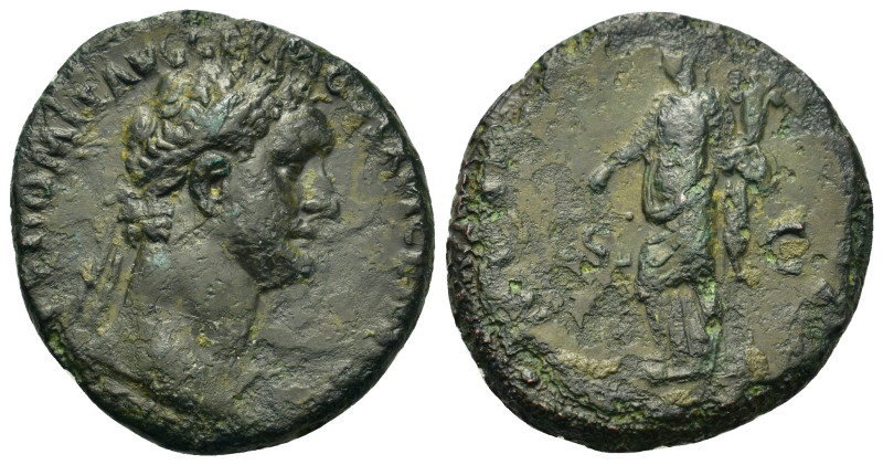 Domitian (81-96). Æ As (25,6mm, 9.7g). Rome, AD 92-94. Laureate head r. R/ Monet...