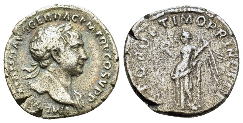 Trajan (98-117). AR Denarius (18,2mm, 2.75g). Rome, AD 103-111. Laureate bust r....