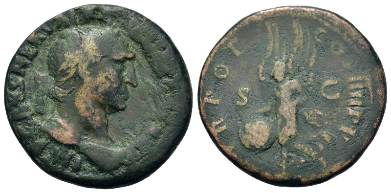 Trajan (98-117). Æ As (27,5mm, 10.6g). Rome, AD 101-103. Laureate head r., sligh...