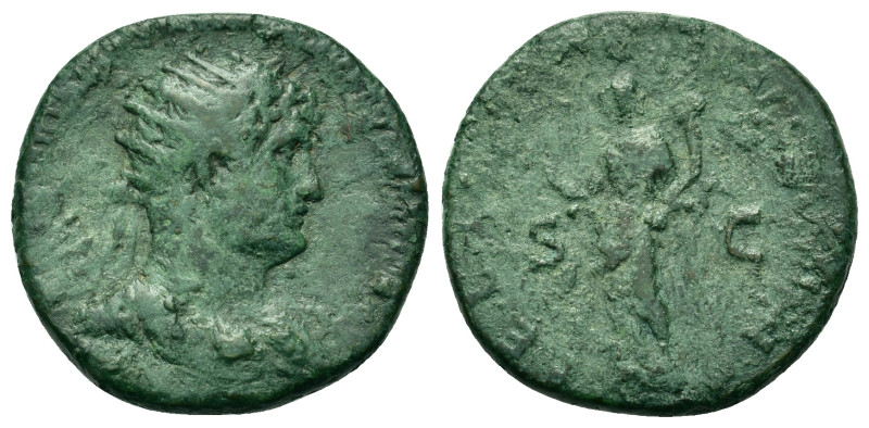 Hadrian (117-118). Æ Dupondius (27,4mm, 11.7g). Rome, AD 121-123. Radiate and cu...