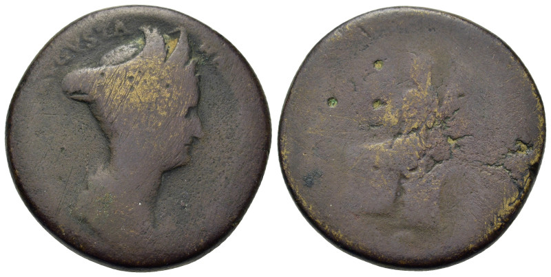 Sabina (Augusta, AD 128-136/7). Æ As (25.5mm, 11.00 g, 6h). Rome, AD 127-128. Dr...