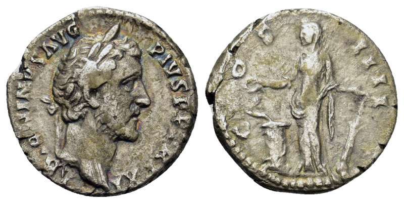 Antoninus Pius (138-161). AR Denarius (17,3mm, 2.6g). Rome, AD 148-149. Laureate...