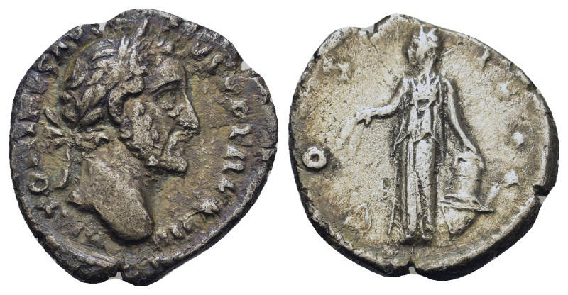 Antoninus Pius (138-161). AR Denarius (17,3mm, 2.7g). Rome, AD 154-155. Laureate...