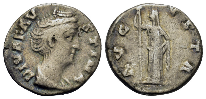 Diva Faustina Senior (died 140/1). AR Denarius (17,5mm, 3.3g). Rome. Draped bust...