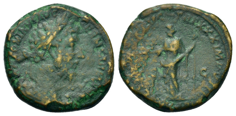 Marcus Aurelius (161-180). Æ Sestertius (31,9mm, 22.6g). Rome. Laureate head r. ...