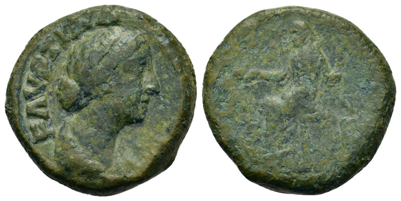 Faustina Junior (Augusta, 147-175). Æ As (22,9mm, 11.37g). Rome, AD 161-164. Dra...