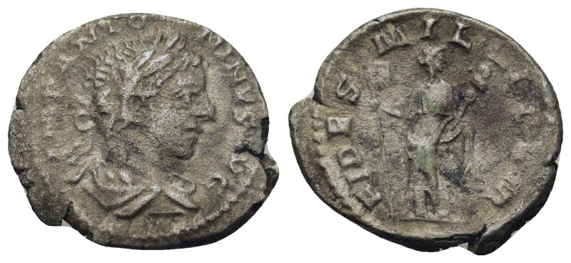 Elagabalus (218-222). AR Denarius (19,7mm, 2.55g). Rome. Laureate, and draped bu...