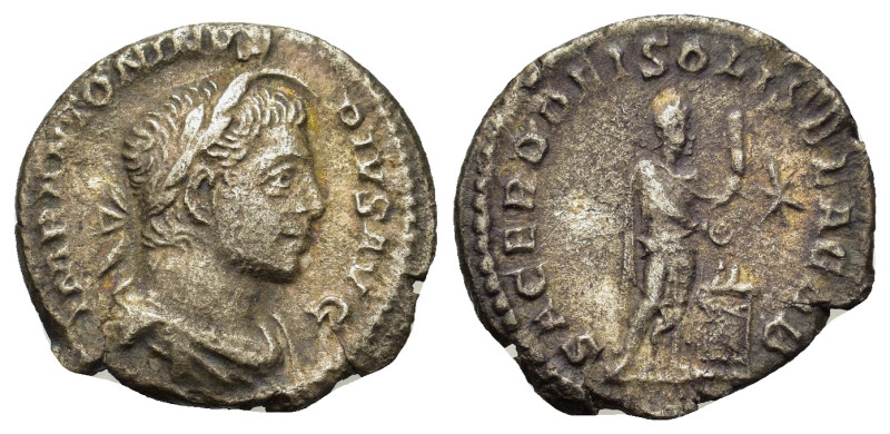 Elagabalus (218-222). AR Denarius (18,6mm, 2.6g). Rome, AD 221-222. Laureate and...