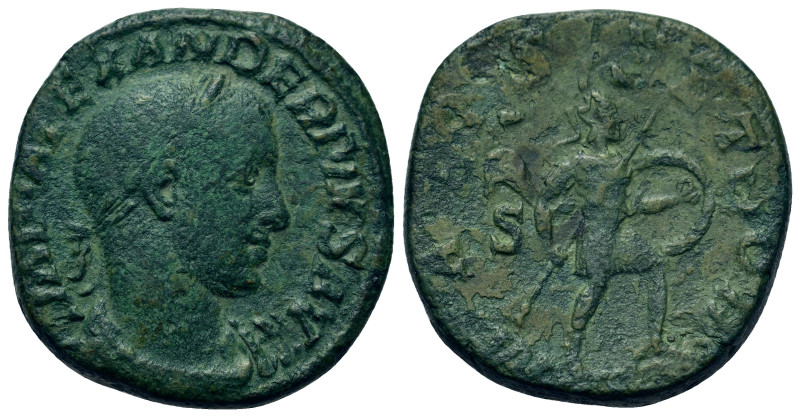 Severus Alexander (222-235). Æ Sestertius (27,9mm, 18.65g). Rome, AD 232. Laurea...