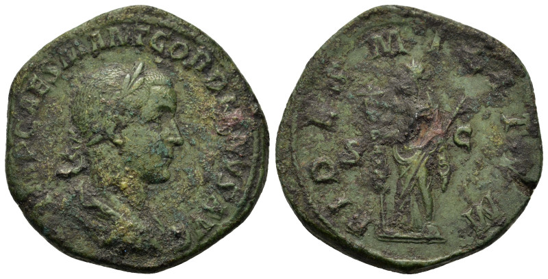 Gordian III (238-244). Æ Sestertius (30,9mm, 20.3g). Rome, AD 238-239. Laureate,...